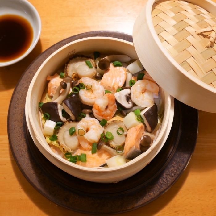 今日は海鮮蒸し！
