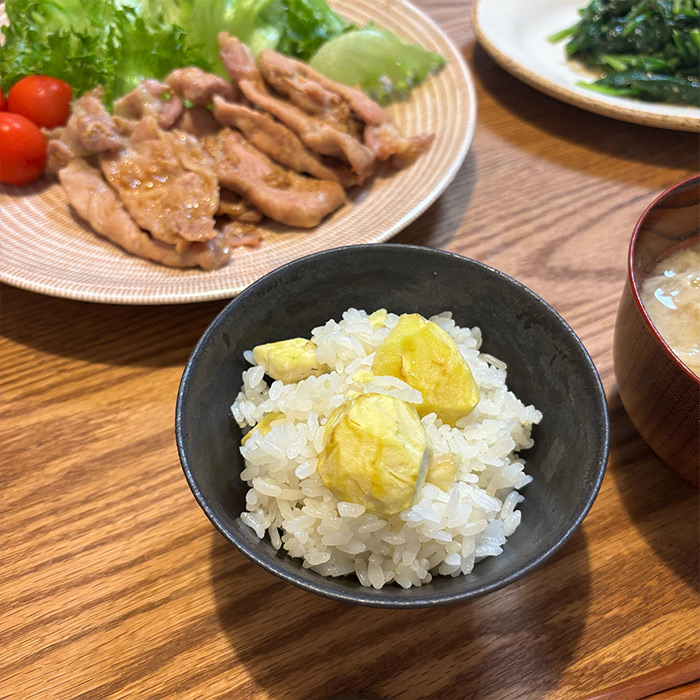 栗ご飯にはこの器がいい