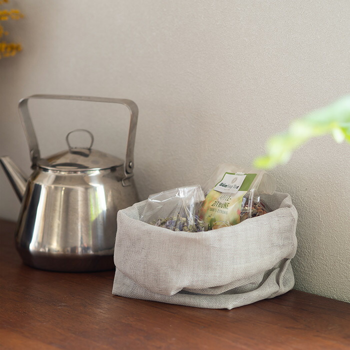 バンイノウエ　シンプルかや野菜袋　L　銀ねず　/　BAN INOUE