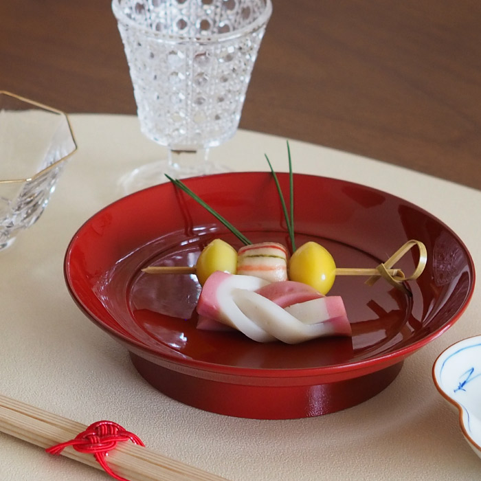 椿皿　4.5寸　赤【CP】【クーポンプレゼント11/30まで】