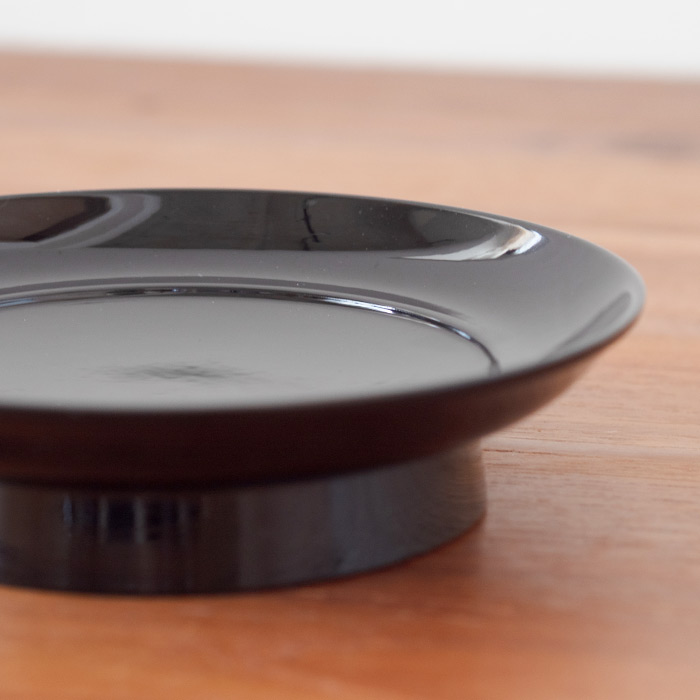 椿皿　4.5寸　黒【25WS】【ny】