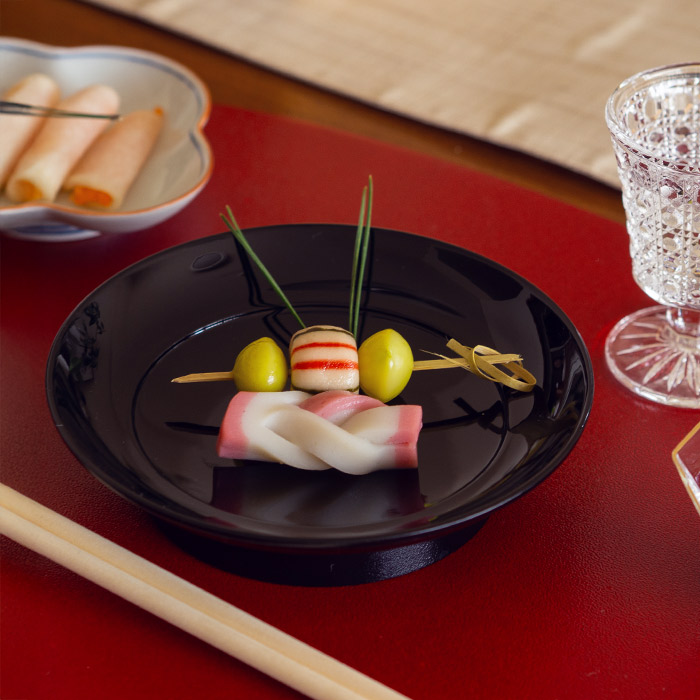 椿皿　4.5寸　黒【25WS】【ny】