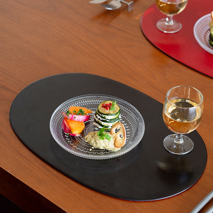 【プロキッチンオリジナル】【単品】小判盆　両面　赤×黒　/　PROKITCHEN