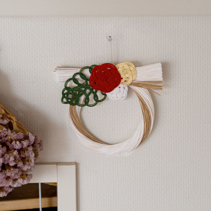 【ご予約：11月下旬以降発送】水引　正月飾り　うめ　三色 　/　KYOTO TSUNAGU WORKS【クーポンプレゼント11/30まで】