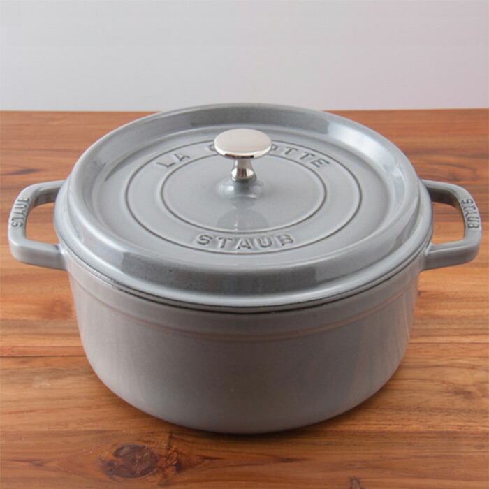 ストウブ　ピコココット　ラウンド　24cm　グレー　/　staub