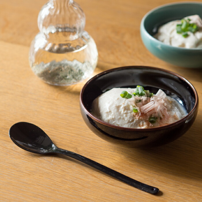 豆腐スプーン　TofuSpoon　maru　kuro　/　高桑金属