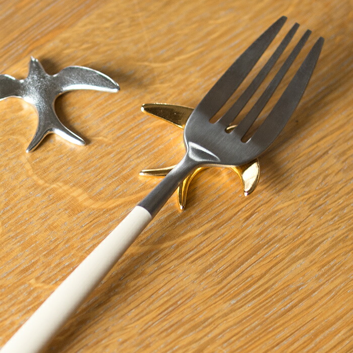 シンギングバード　スワロー　箸置き　ゴールド　/　高桑金属