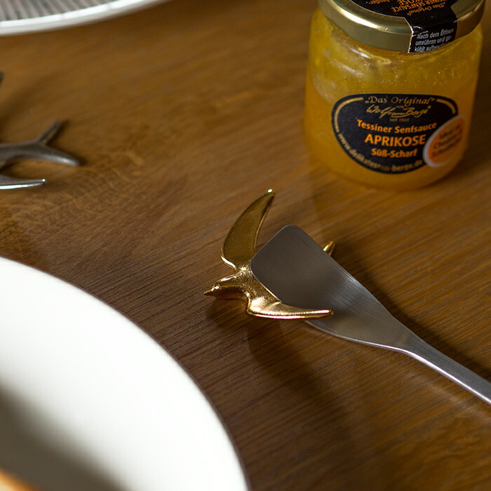 シンギングバード　スワロー　箸置き　ゴールド　/　高桑金属