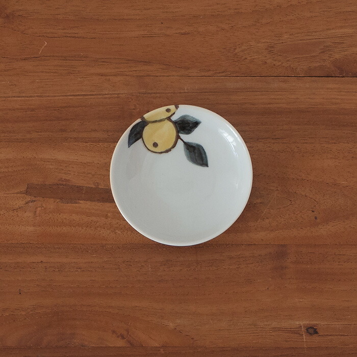 徳永遊心窯 色絵みかん  3寸皿