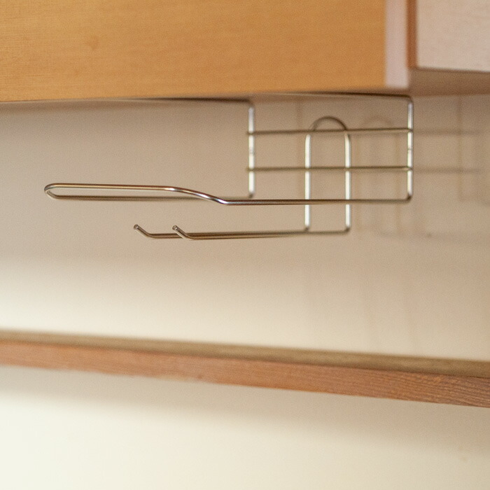 ヨシカワ　せいろも干せる吊り戸棚用引っ掛けラック