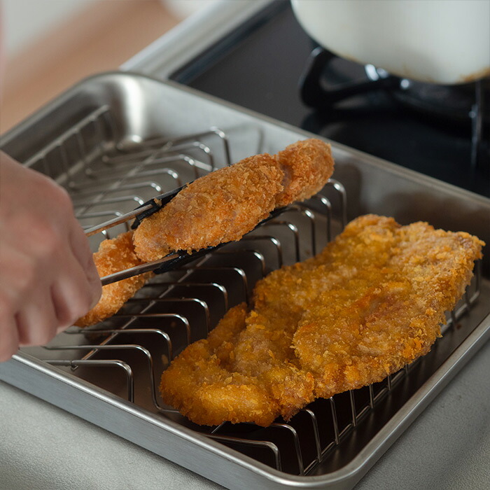 【予約限定　スコイプレゼント！　1月下旬以降配送予定】ヨシカワ　油切り名人　波型バットアミ　15取