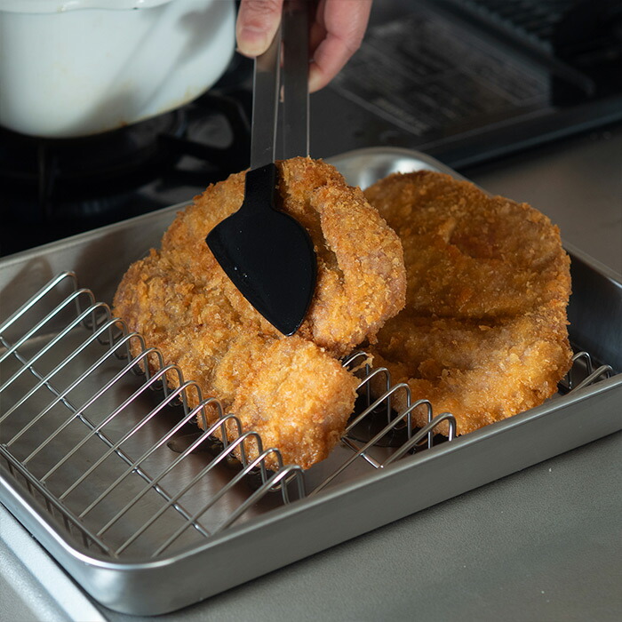 【予約限定　スコイプレゼント！　1月下旬以降配送予定】ヨシカワ　油切り名人　波型バットアミ　15取