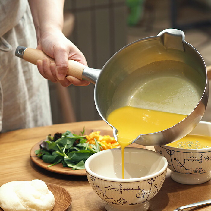 ヨシカワ　アイカタ　両口ステンレス雪平鍋18cm　/　aikata