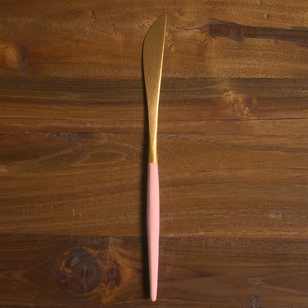 【正規品】クチポール　ゴア・ピンク　ゴールド　ディナーナイフ　/　Cutipol　GOA-Pink　□