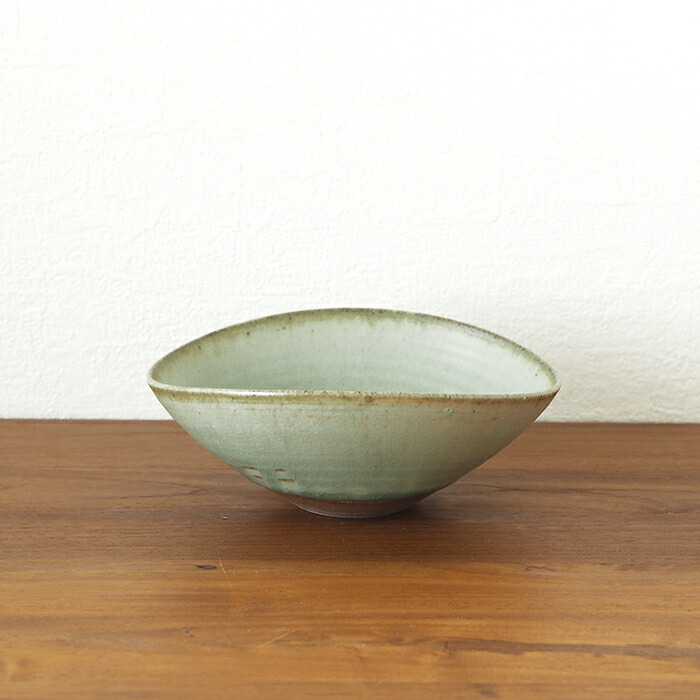  彩色灰釉 5寸楕円鉢