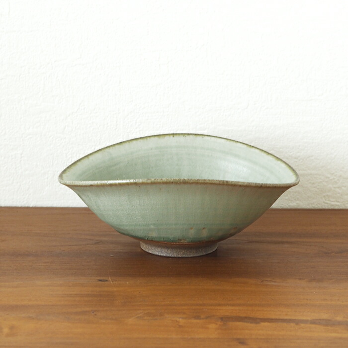  彩色灰釉 6寸楕円鉢