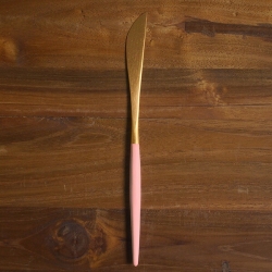 【正規品】クチポール　ゴア・ピンク　ゴールド　ディナーナイフ　/　Cutipol　GOA-Pink　□