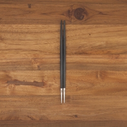 【正規品】クチポール　ゴア・ブラック　シルバー　箸+箸置きセット　/　Cutipol　GOA-Black