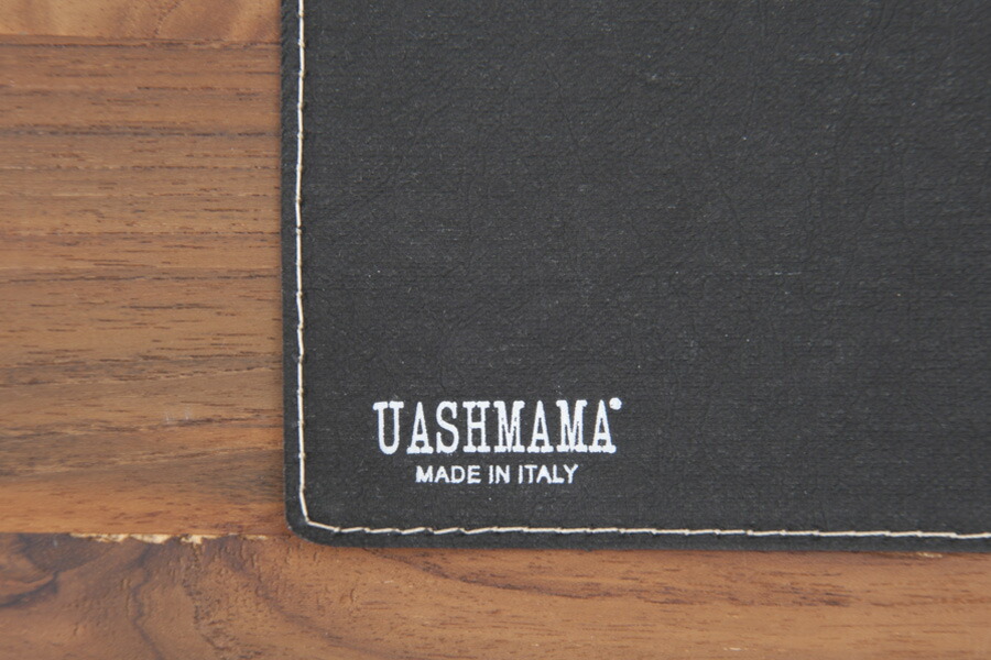 ウォッシュママ　ウォッシャブルペーパープレイスマット　33×48cm　ブラック　/　UASHMAMA