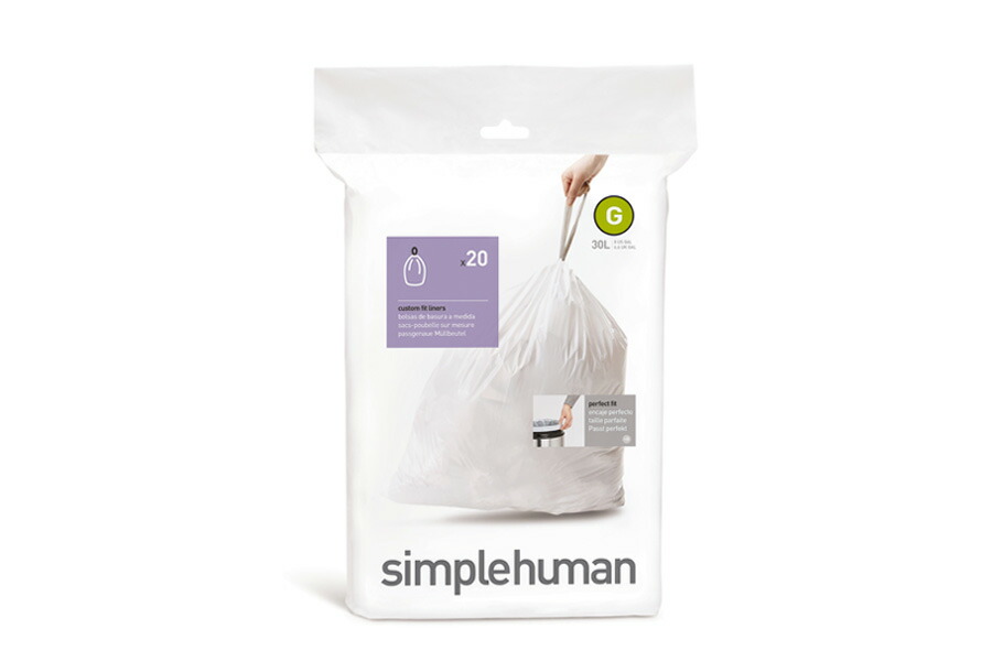 simplehuman　シンプルヒューマン　パーフェクトフィットゴミ袋　30L　コードG　/　simplehuman
