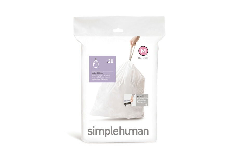simplehuman　シンプルヒューマン　パーフェクトフィットゴミ袋 45L　コードM　/　simplehuman